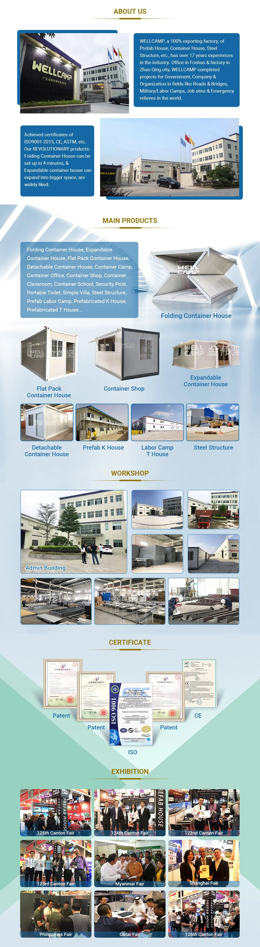 Factory Price Resort/Dormitory Steel Structure Prefabricated Building Expandable Container School