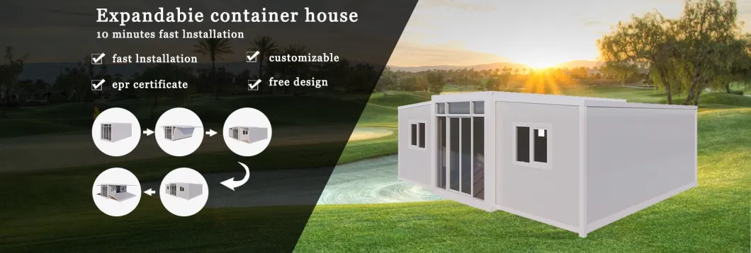 20FT/40FT Prefab Home with Modern Chinese Style Steel Prefabricated Luxury Expandable Container House with Bedrooms