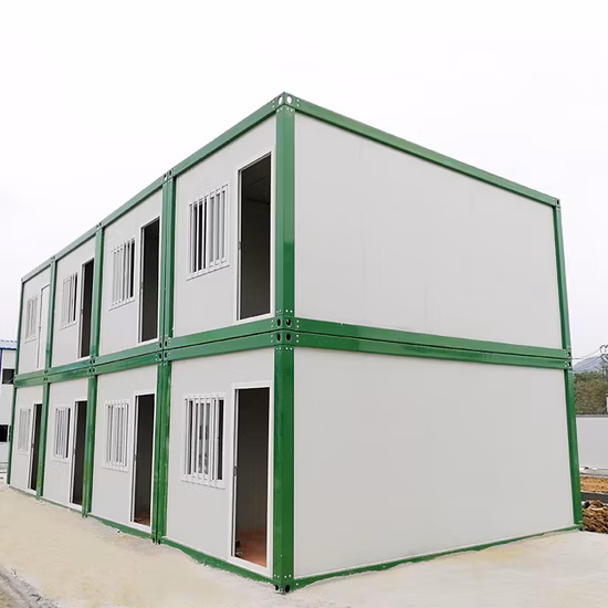 20FT Double Storey Prefab Modern Modular Labor Camp Detachable Container Office Prefab House for Sale